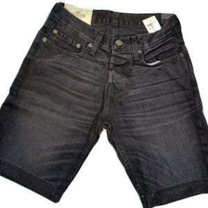 Hollister Classic Fit At The Knee Button Fly Black